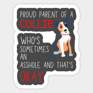 Proud Parents of Collie Pet Lover Sticker